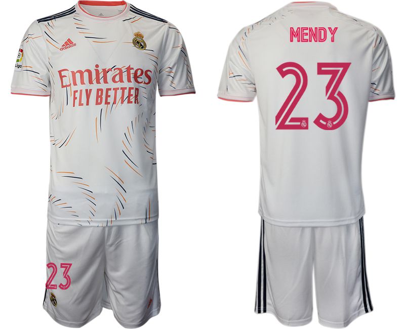 Men 2021-2022 Club Real Madrid home white #23 Adidas Soccer Jersey